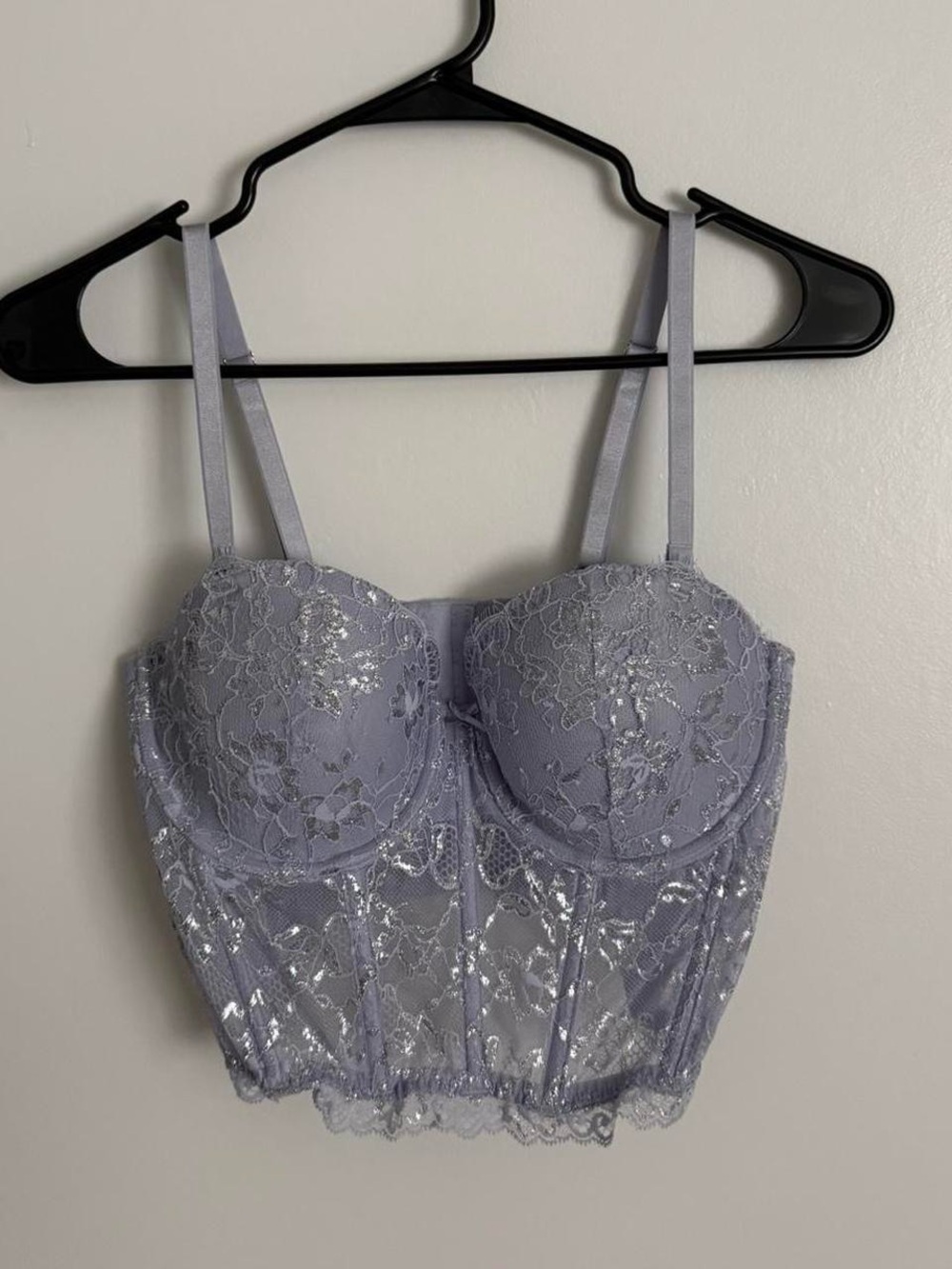 Victoria's Secret Lavender Lace Longline Bralette Corset Top